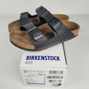 Birkenstock Arizona Kids Black 31 US 13 Birko-Flor Narrow Width With Box